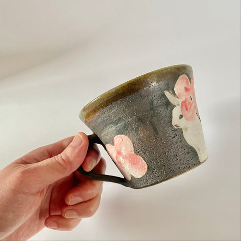 Rabbit & Flower Mug Cup