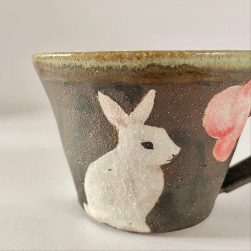 Rabbit & Flower Mug Cup