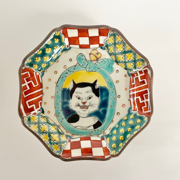 歌舞伎猫皿 B