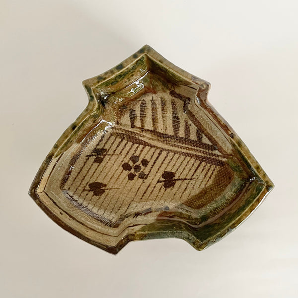 織部梅鉢文向付