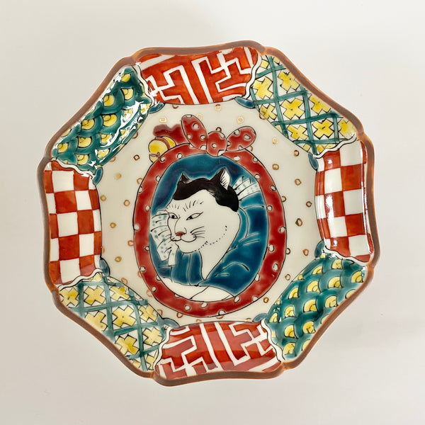 歌舞伎猫皿 A