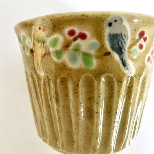 鳥のカップ(イエロー)