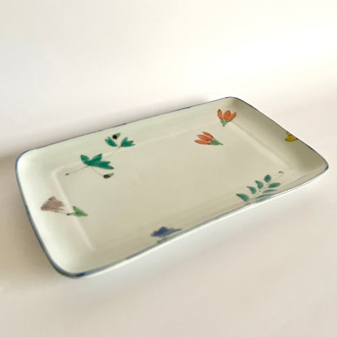 花模様長方皿