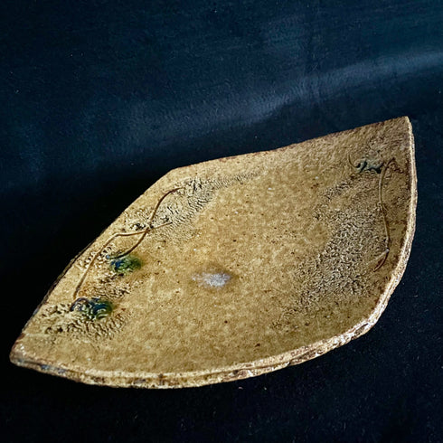 黄瀬戸ひし形皿