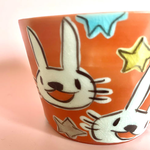 赤巻うさちゃん星柄マグカップ