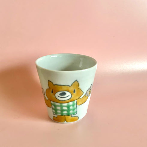 ジュースカップ(くまちゃんチェックワンピース)