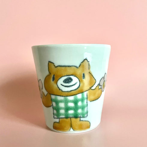 ジュースカップ(くまちゃんチェックワンピース)